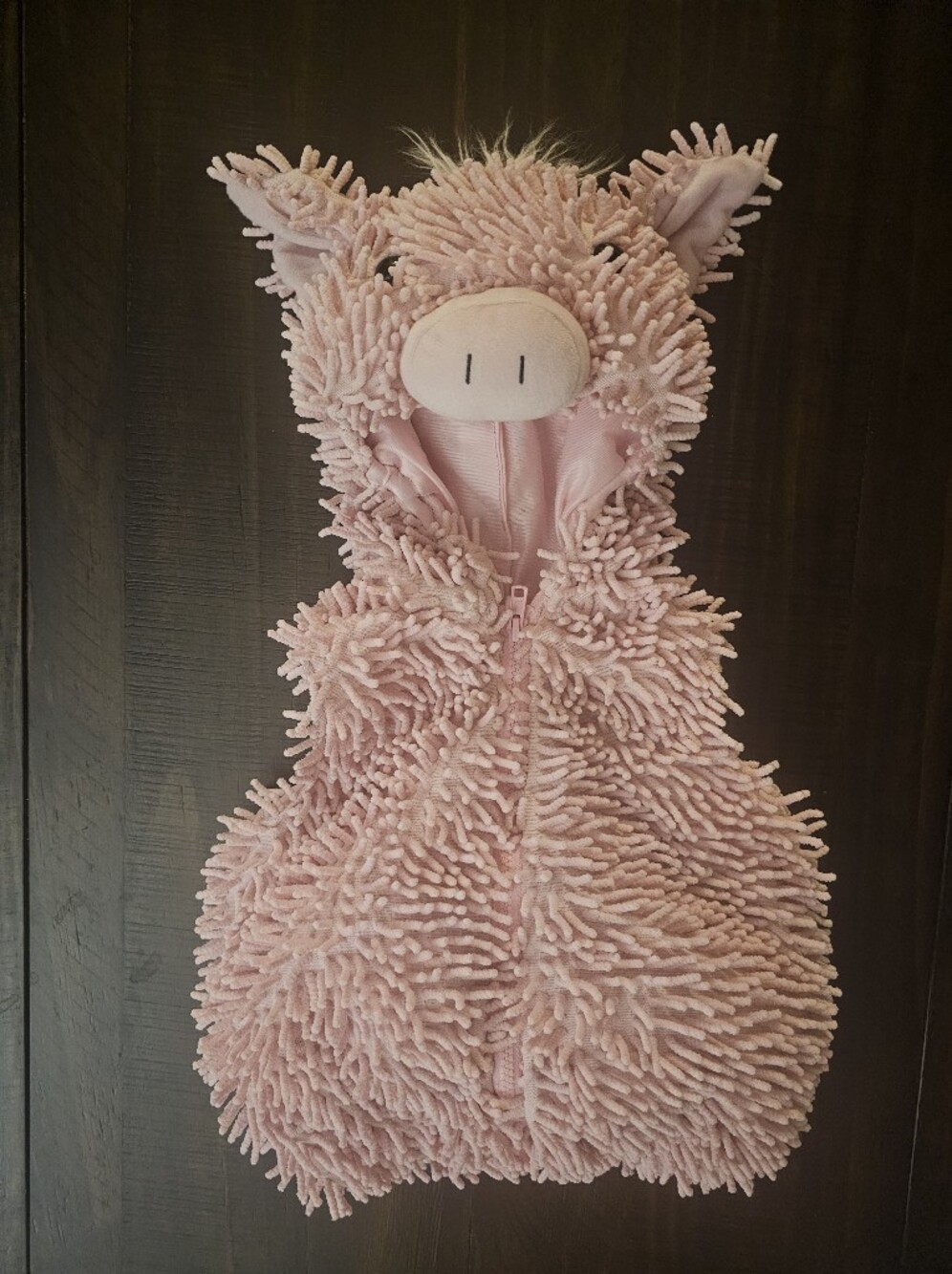 Plush Pink Chenille Textured Zip-Up